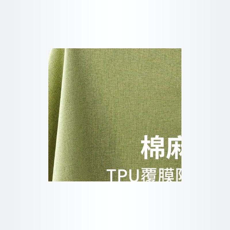 绿色棉麻桌布 防水防油餐桌布 细节图2
