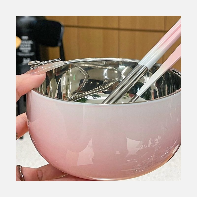 双层隔热碗筷勺 一人食餐具套装 细节图1