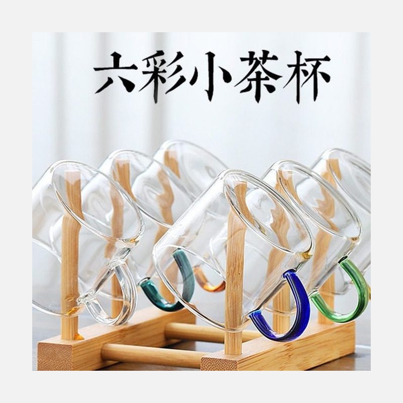 耐热茶杯 配沥水杯架套装 细节图1