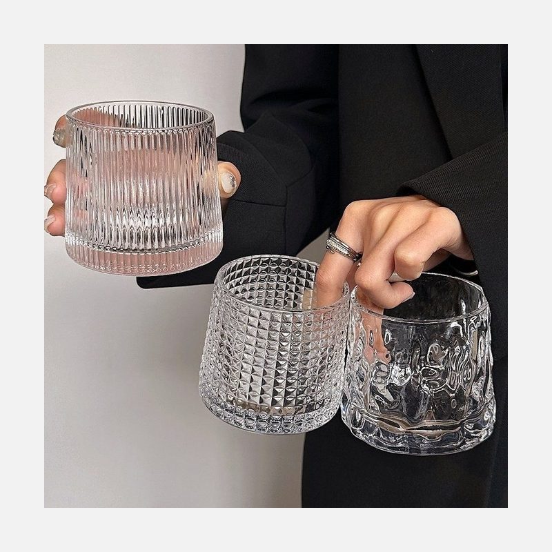 复古玻璃杯 冰美式拿铁咖啡杯